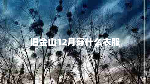舊金山12月穿什么衣服