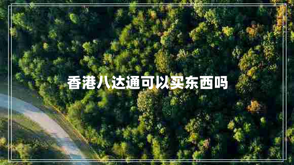 香港八達通可以買(mǎi)東西嗎