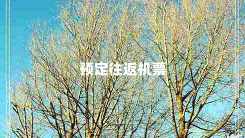 預定往返機票