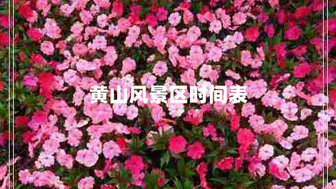 黃山風(fēng)景區時(shí)間表