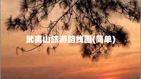 武夷山旅游路線(xiàn)圖(簡(jiǎn)單)