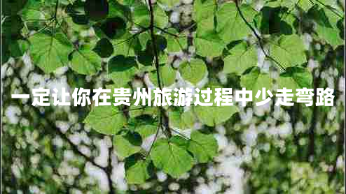 一定讓你在貴州旅游過(guò)程中少走彎路