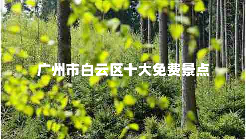 廣州市白云區十大免費景點(diǎn)