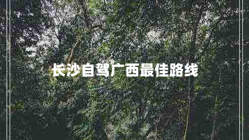 長(cháng)沙自駕廣西最佳路線(xiàn)
