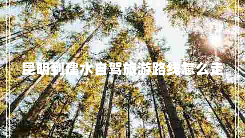 昆明到建水自駕旅游路線(xiàn)怎么走