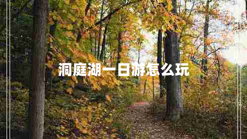 洞庭湖一日游怎么玩