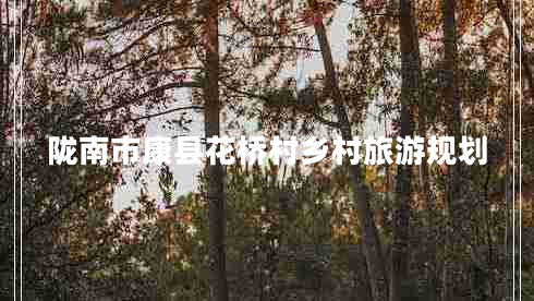 隴南市康縣花橋村鄉村旅游規劃