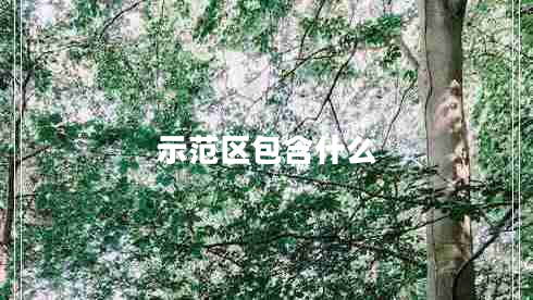 示范區包含什么