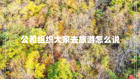 公司組織大家去旅游怎么說
