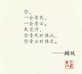 顧城的詩(shī)關(guān)于青春的詩(shī)句