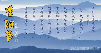 重陽(yáng)節,古詩(shī),句子