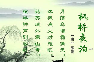 楓橋夜泊的古詩(shī)詩(shī)句