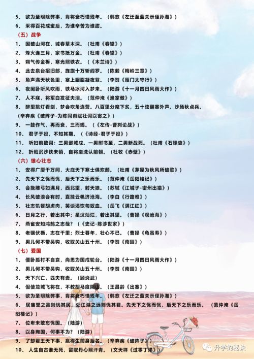 詩(shī)句,訓練,小升初