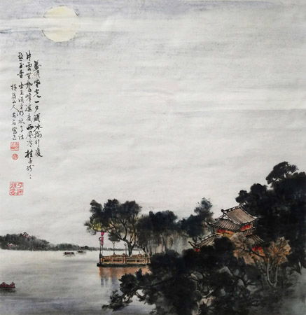 平湖,詩(shī)句,描寫(xiě),秋天