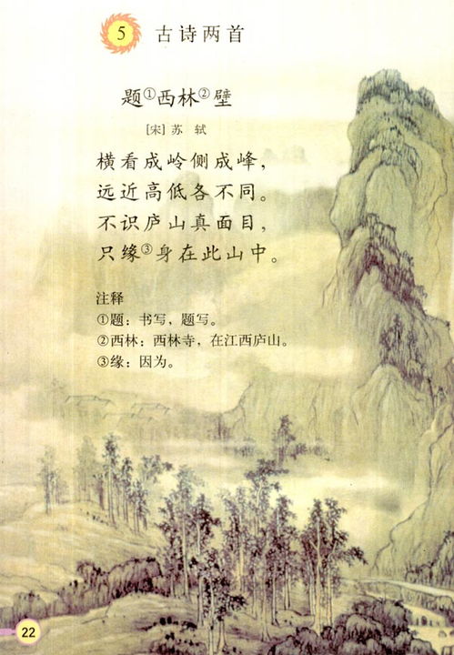 古詩(shī)關(guān)于題西林壁詩(shī)句