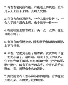 四級(jí)作文比喻式開(kāi)頭結(jié)尾