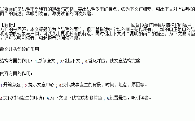 大雨作文開頭
