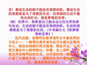 中考語文作文分類開頭結尾
