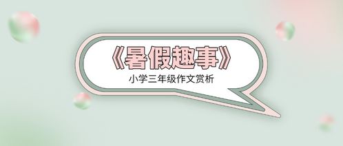 暑假趣事優(yōu)秀作文開(kāi)頭和結(jié)尾