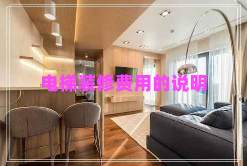 電梯裝修費用的說明