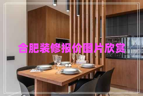 合肥裝修報價圖片欣賞