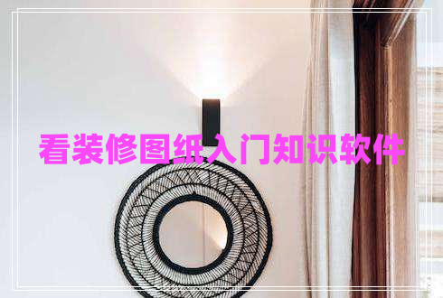 看裝修圖紙入門(mén)知識軟件