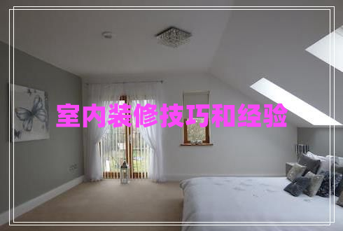 室內裝修技巧和經(jīng)驗