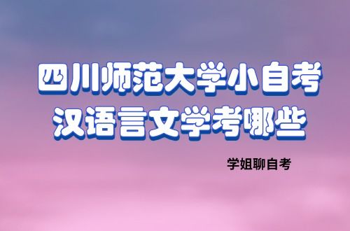 四川小自考漢語(yǔ)言文學(xué)本科科目