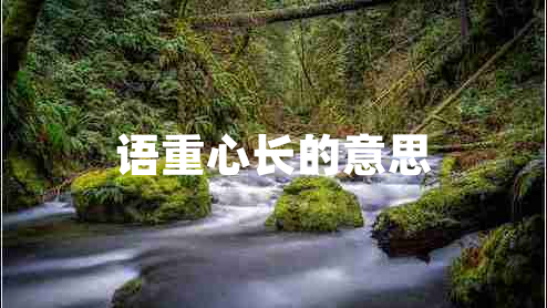 語(yǔ)重心長(cháng)的意思