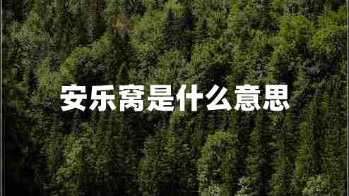 安樂(lè )窩是什么意思