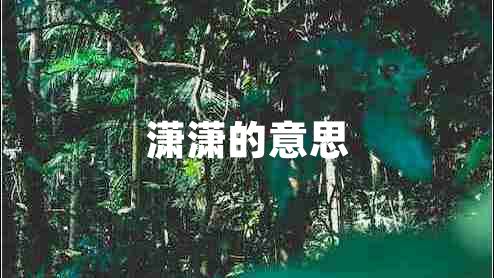 瀟瀟的意思