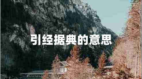 引經(jīng)據典的意思