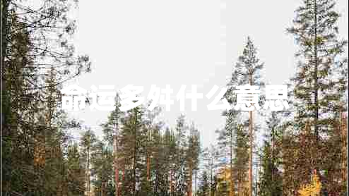 命運多舛什么意思