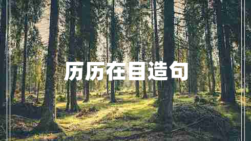 歷歷在目造句