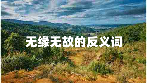 無(wú)緣無(wú)故的反義詞