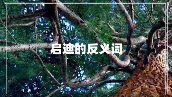 啟迪的反義詞