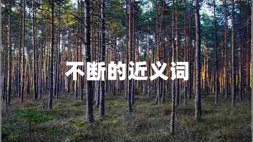 不斷的近義詞