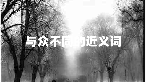 與眾不同的近義詞