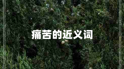 痛苦的近義詞