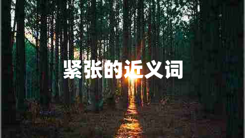 緊張的近義詞