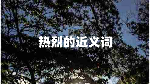 熱烈的近義詞