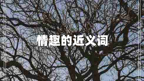 情趣的近義詞
