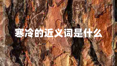 寒冷的近義詞是什么