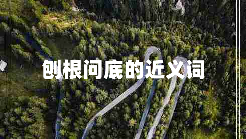 刨根問(wèn)底的近義詞