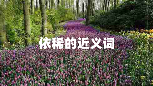 依稀的近義詞