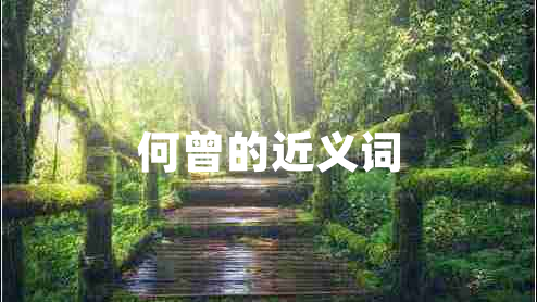 何曾的近義詞