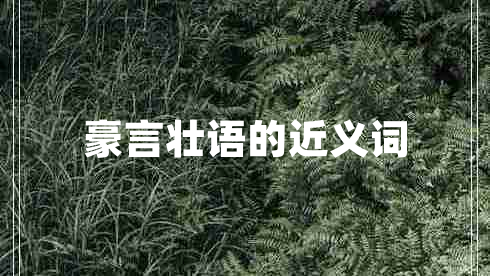 豪言壯語的近義詞