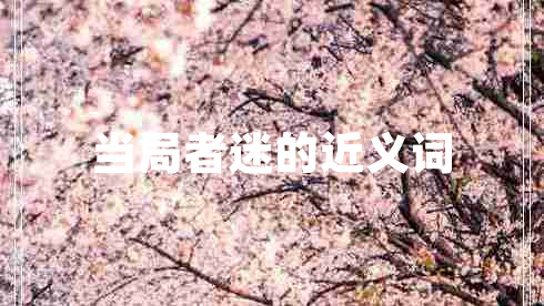 當局者迷的近義詞