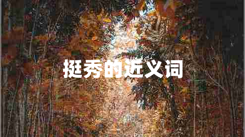 挺秀的近義詞