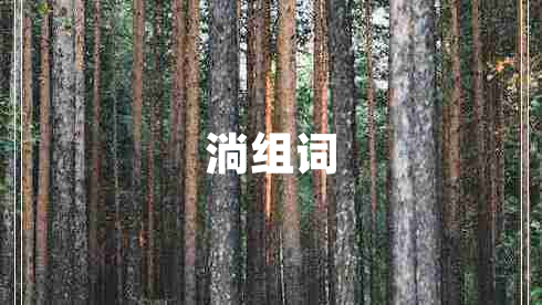 淌組詞